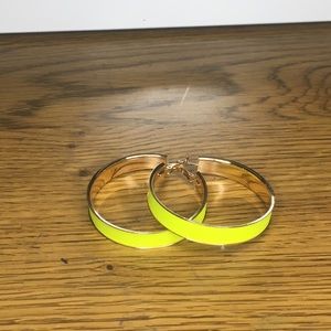 Neon yellow hoops
